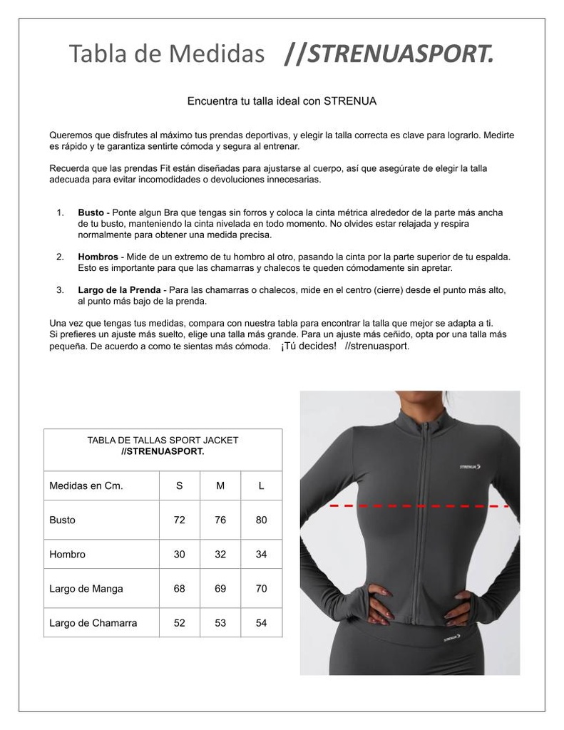 STRENUA Tight Jacket Chamarra Deportiva - Moda y Rendimiento en cada ocasión